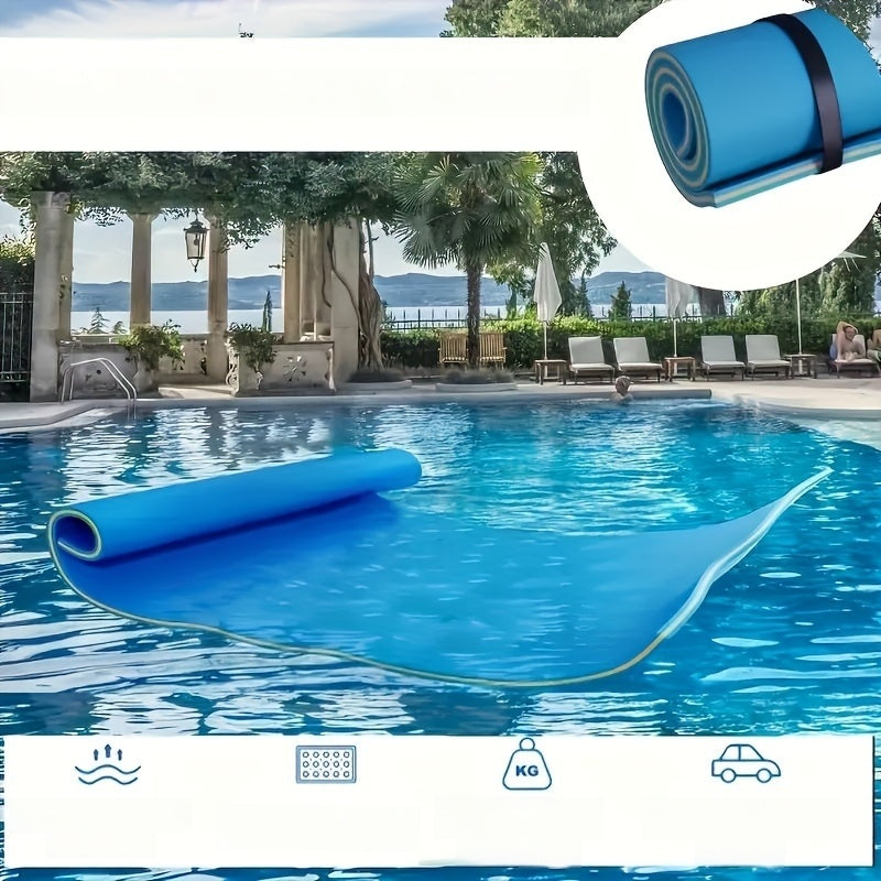 Durable PE Water Floating Mat - Perfect for Pool Parties & Water Parks, Uncharged, Ages 14+