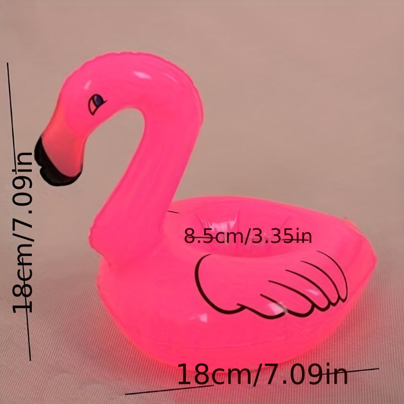 Vibrant Flamingo Inflatable Cup Holder - Durable, Portable, and Easy-to-Clean Design for Pool, Bath, and Party Decorations - Fun and Functional Accessory for Summer Entertainment