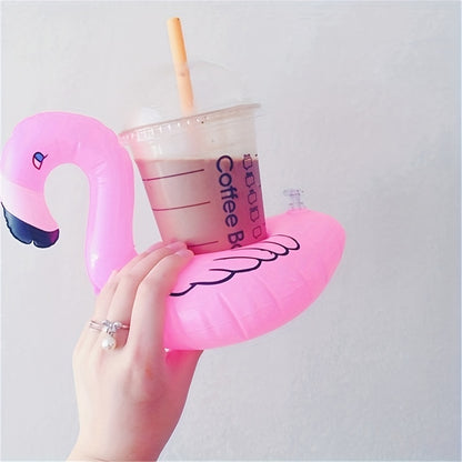 Vibrant Flamingo Inflatable Cup Holder - Durable, Portable, and Easy-to-Clean Design for Pool, Bath, and Party Decorations - Fun and Functional Accessory for Summer Entertainment