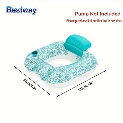 Bestway 1pc Inflatable Pool Float Lounge Chair, Multi-Purpose Pool Hammock, Inflatable Water Recliner For Beach, Swimming Pool, Party Decoration (No Pump)