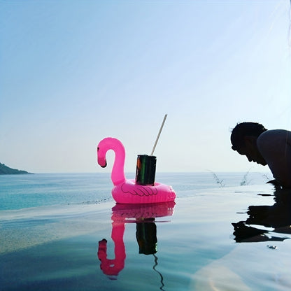 Vibrant Flamingo Inflatable Cup Holder - Durable, Portable, and Easy-to-Clean Design for Pool, Bath, and Party Decorations - Fun and Functional Accessory for Summer Entertainment