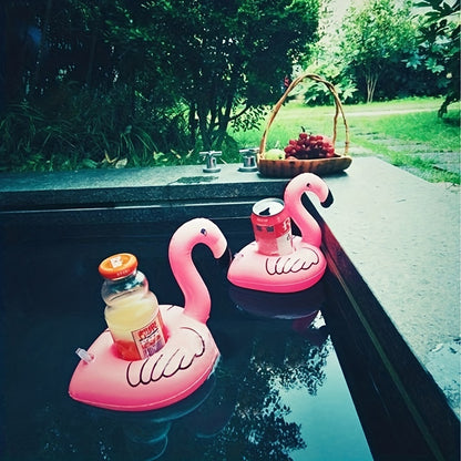 Vibrant Flamingo Inflatable Cup Holder - Durable, Portable, and Easy-to-Clean Design for Pool, Bath, and Party Decorations - Fun and Functional Accessory for Summer Entertainment