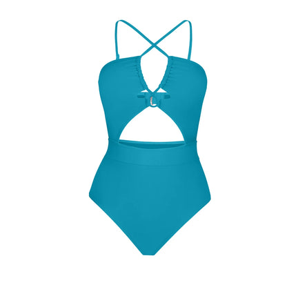 Cut Out One-Piece Backless Swimsuit