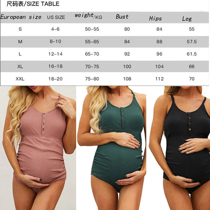 Women's One-Piece Maternity Swimwear  Bikini Swimming Beachwear Swimsuit For PregnantMaternity Cover Belly Loose Belly Lift Sexy