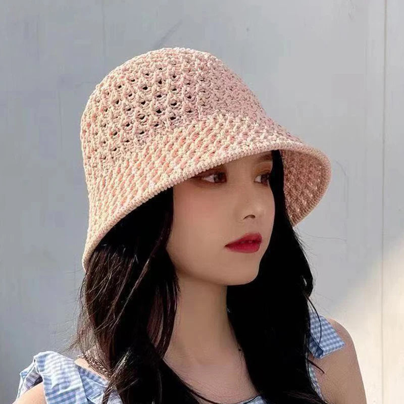 Knitted Hollow Bucket Hat