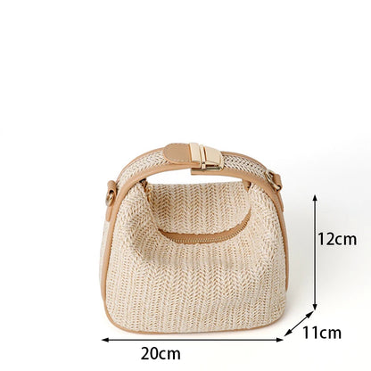 Yogodlns Summer Small Straw Handbag