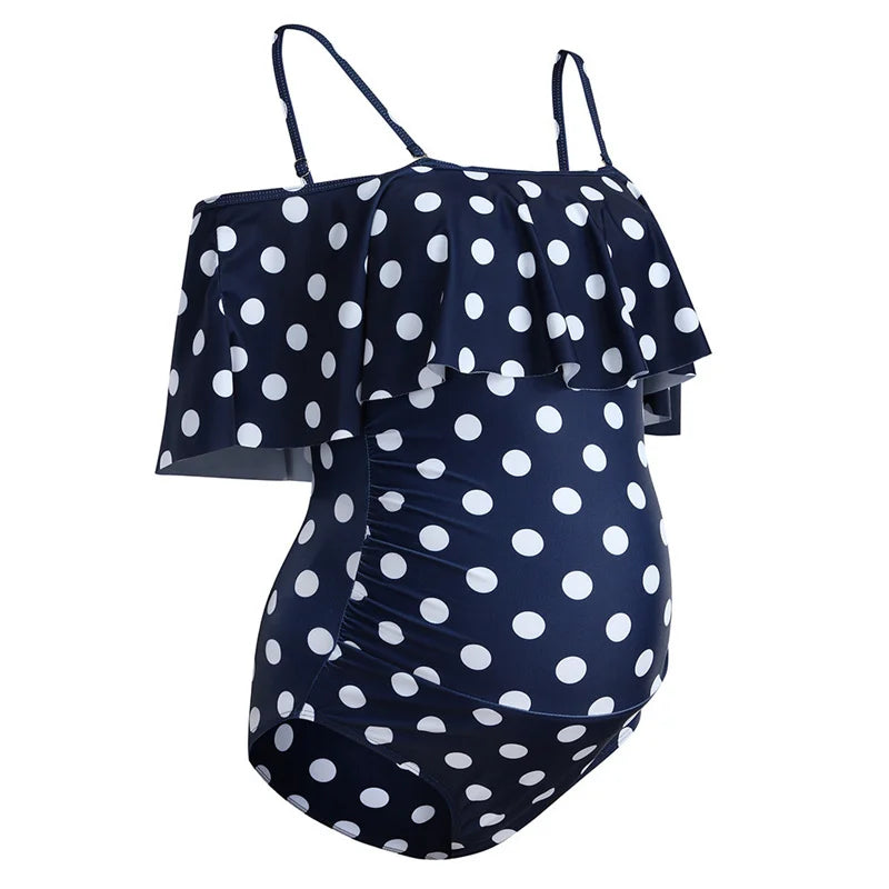 Fashion Pregnant Women Swimwear Sexy Suspender One Piece Swimsuit For Maternity Summer Maternity Clothes Printing Swiming Wear