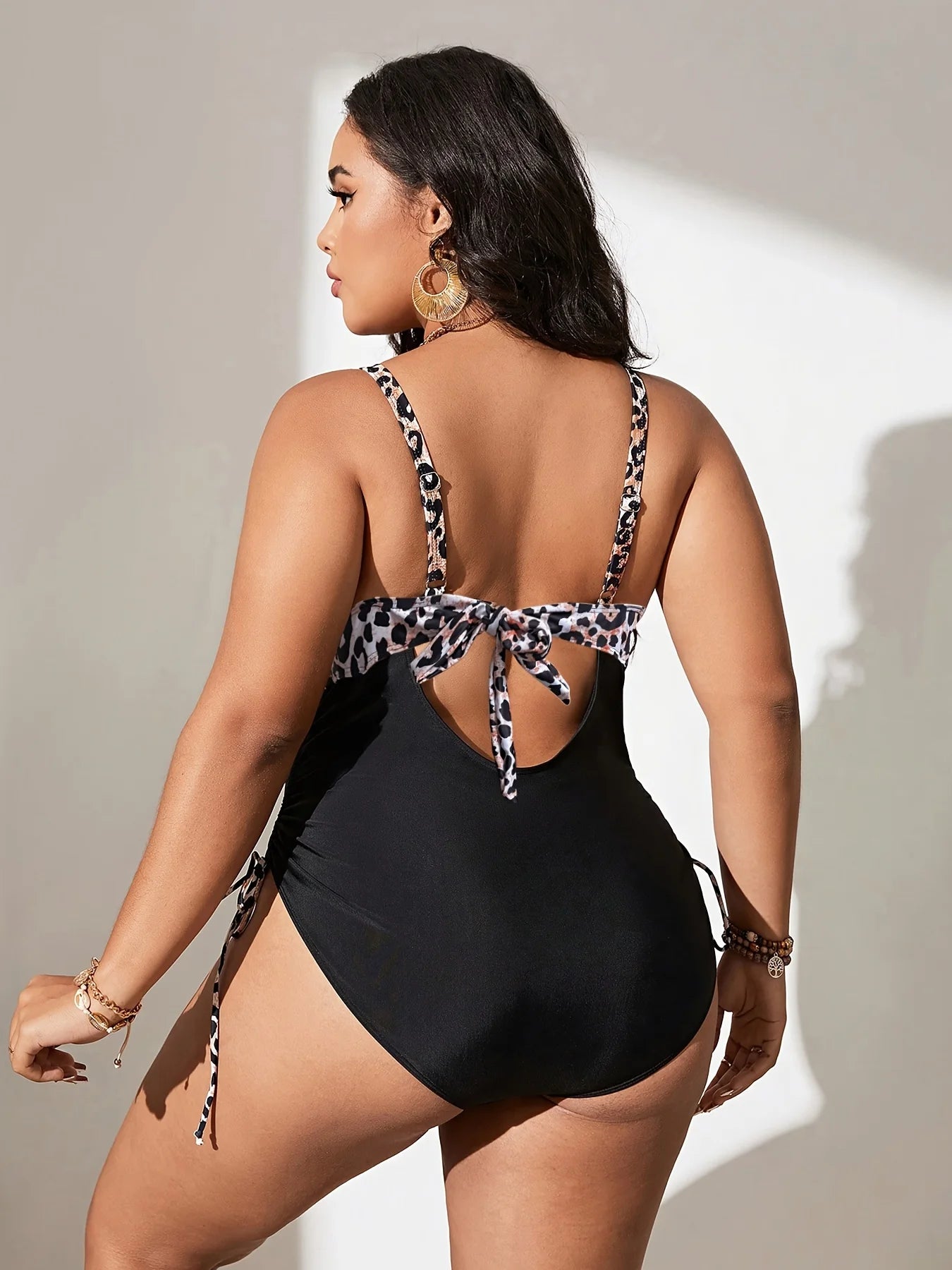 2025 Large Plus Size Print One Piece Swimsuit Women Bodysuit Swimwear Female Bathers Bathing Swimming Swim Suit Beachwear