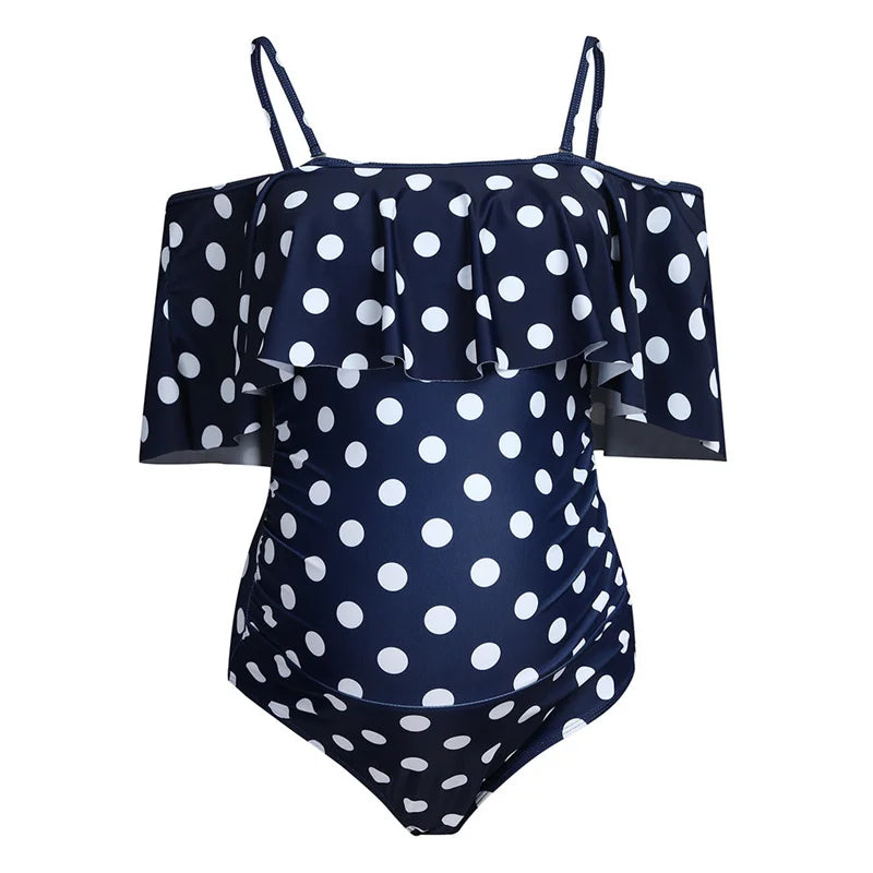 Fashion Pregnant Women Swimwear Sexy Suspender One Piece Swimsuit For Maternity Summer Maternity Clothes Printing Swiming Wear