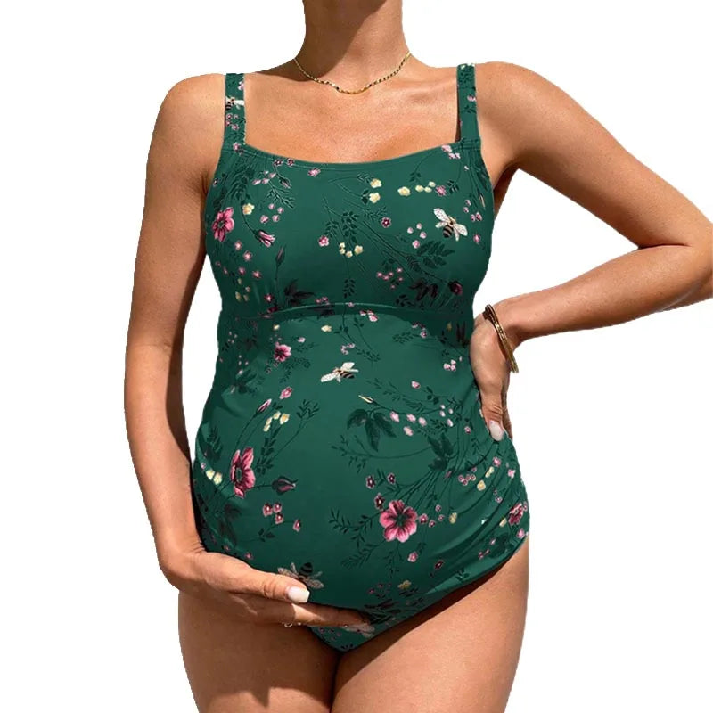 Maternity Swimwear Pregnancy Women One Piece Swimsuit Premama Backless Bodysuit Solid Bathing Suit Plus Size Pregnant Monokinis