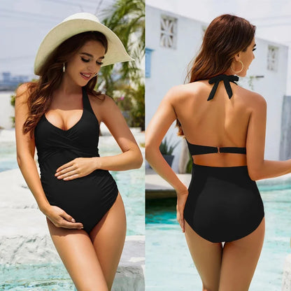 Maternity Bodysuit Women’s Swimwear Pregnant Backless Beachwear Clothes for Pregnancy Woman Swimsuits