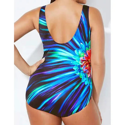 Plus Size Swimwear Large One Piece Swimsuit Women Sexy Striped Bikini Bodysuit Female Bathing Suit Summer Pool Beach Wear 5XL