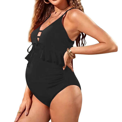 Comfort and Style Conservative Maternity Swimsuit with Multiple Color Options Beach and Poolside Relaxation Maternity Clothings