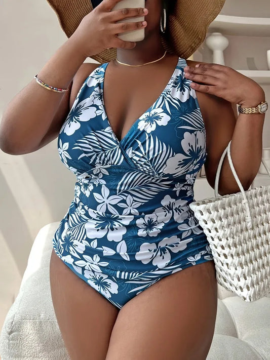 Two Piece High Waist Swimsuit for Women, Print Bikini, Swimwear, Bathing Suit, Beachwear, Swimming, Plus Size, 2021