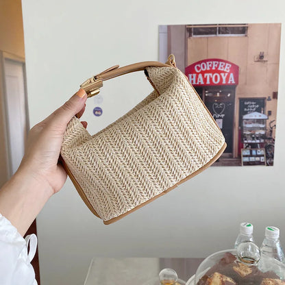 Yogodlns Summer Small Straw Handbag