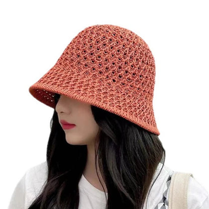 Knitted Hollow Bucket Hat