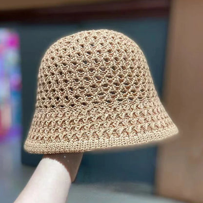 Knitted Hollow Bucket Hat