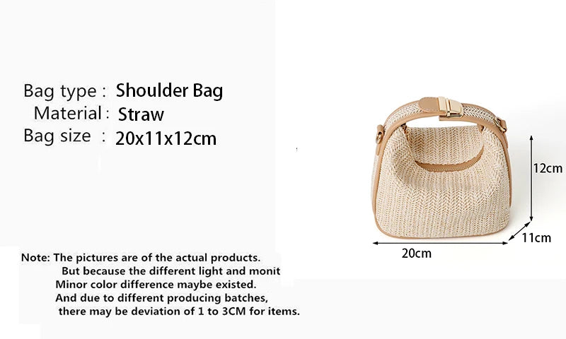 Yogodlns Summer Small Straw Handbag