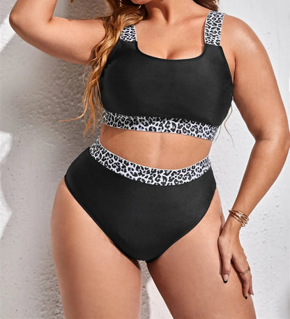 Plus Size Tank Top High Waist Bikini Swimwear Women's Swimsuit Beachwear Bathing Suits