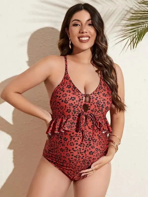 Fashion Pregnant Women Swimwear One Piece Bikinis Sets Maternity Swimsuit Beach Wear Sexy Bathing Suit Women