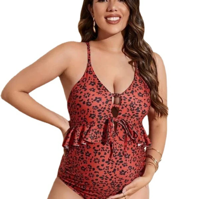 Fashion Pregnant Women Swimwear One Piece Bikinis Sets Maternity Swimsuit Beach Wear Sexy Bathing Suit Women