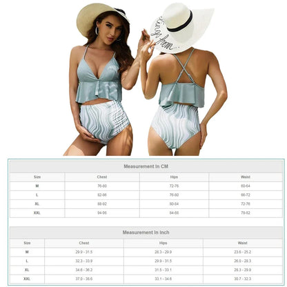 Maternity Bathing Suits 2023 Summer High Waist Halter Beachwear Swimsuit for Pregnant Women's Sexy Set Premama Swimwear