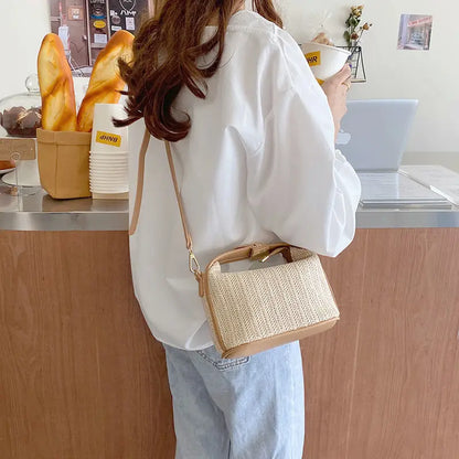 Yogodlns Summer Small Straw Handbag