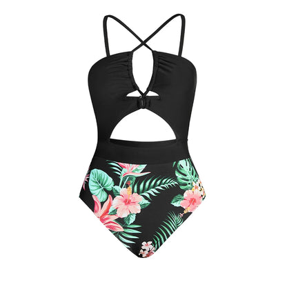 Cut Out One-Piece Backless Swimsuit