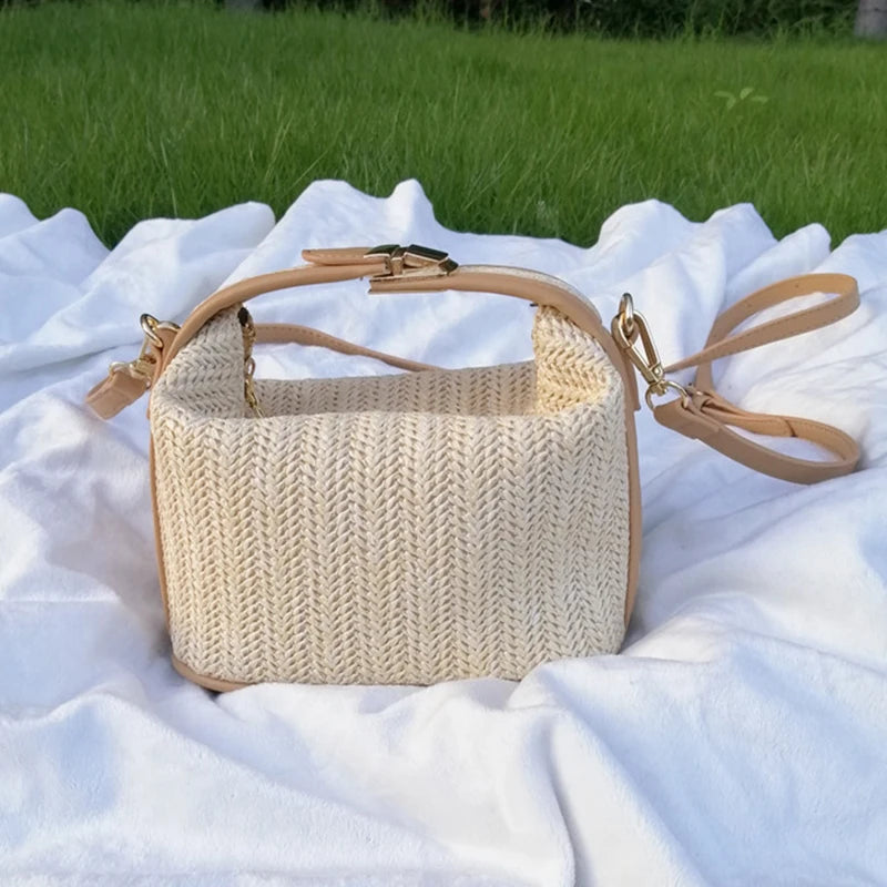 Yogodlns Summer Small Straw Handbag