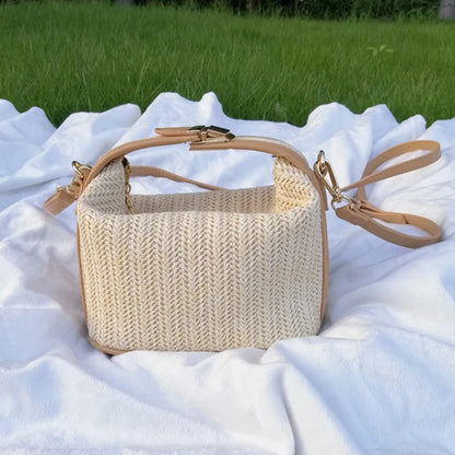 Yogodlns Summer Small Straw Handbag